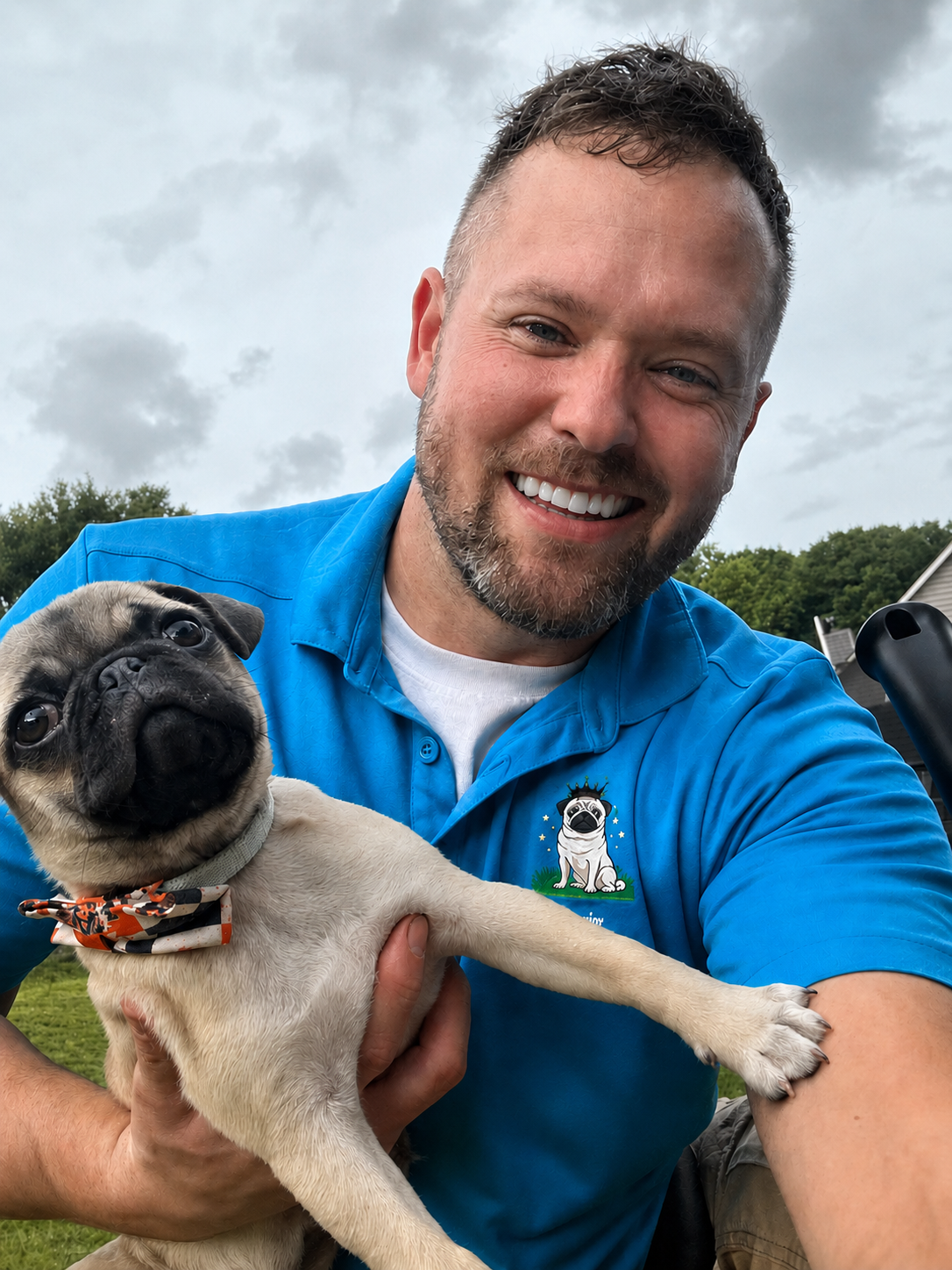 Superior Pet Waste Solutions owner with dog
