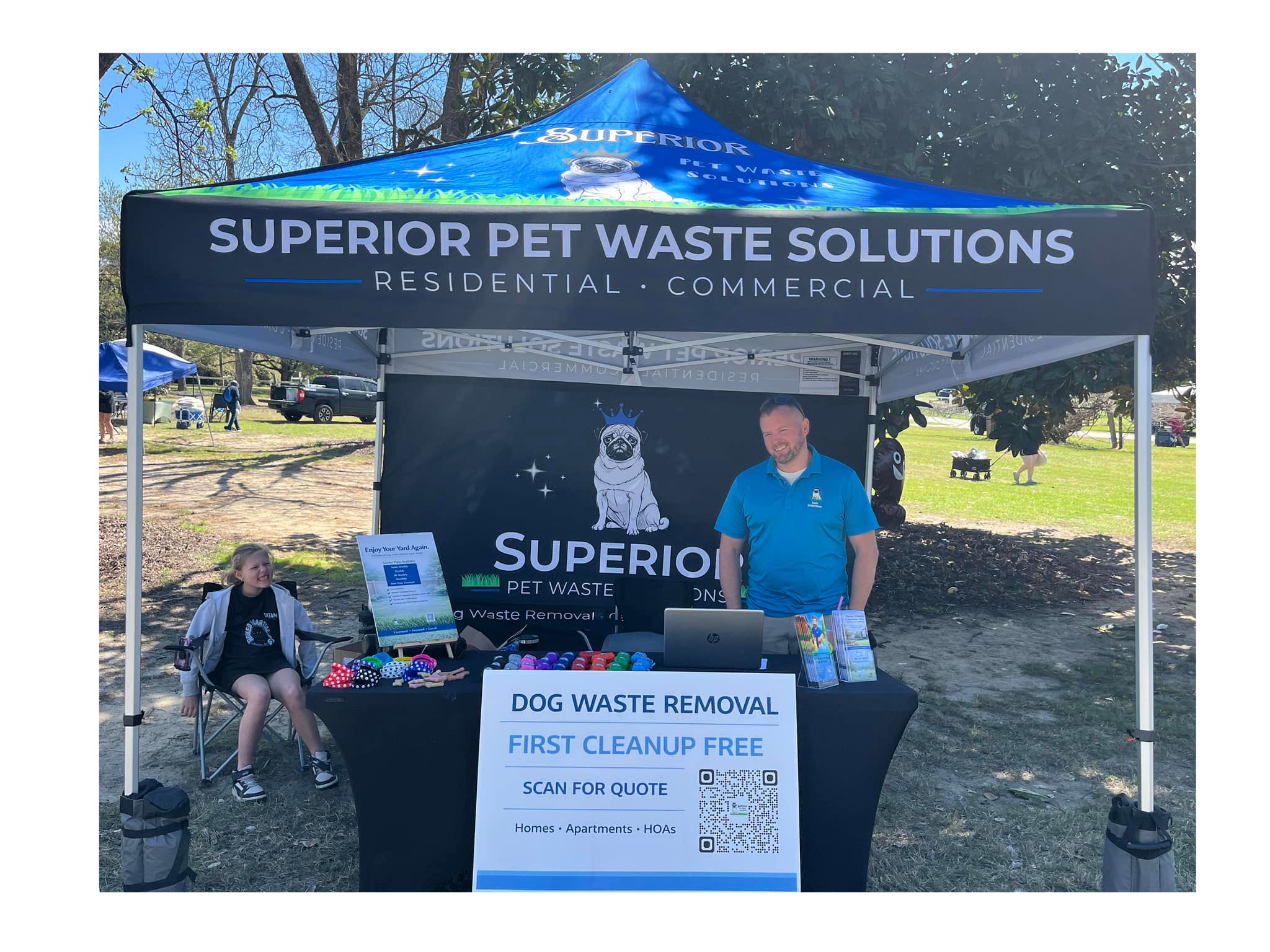 Superior Pet Waste Solutions local event booth